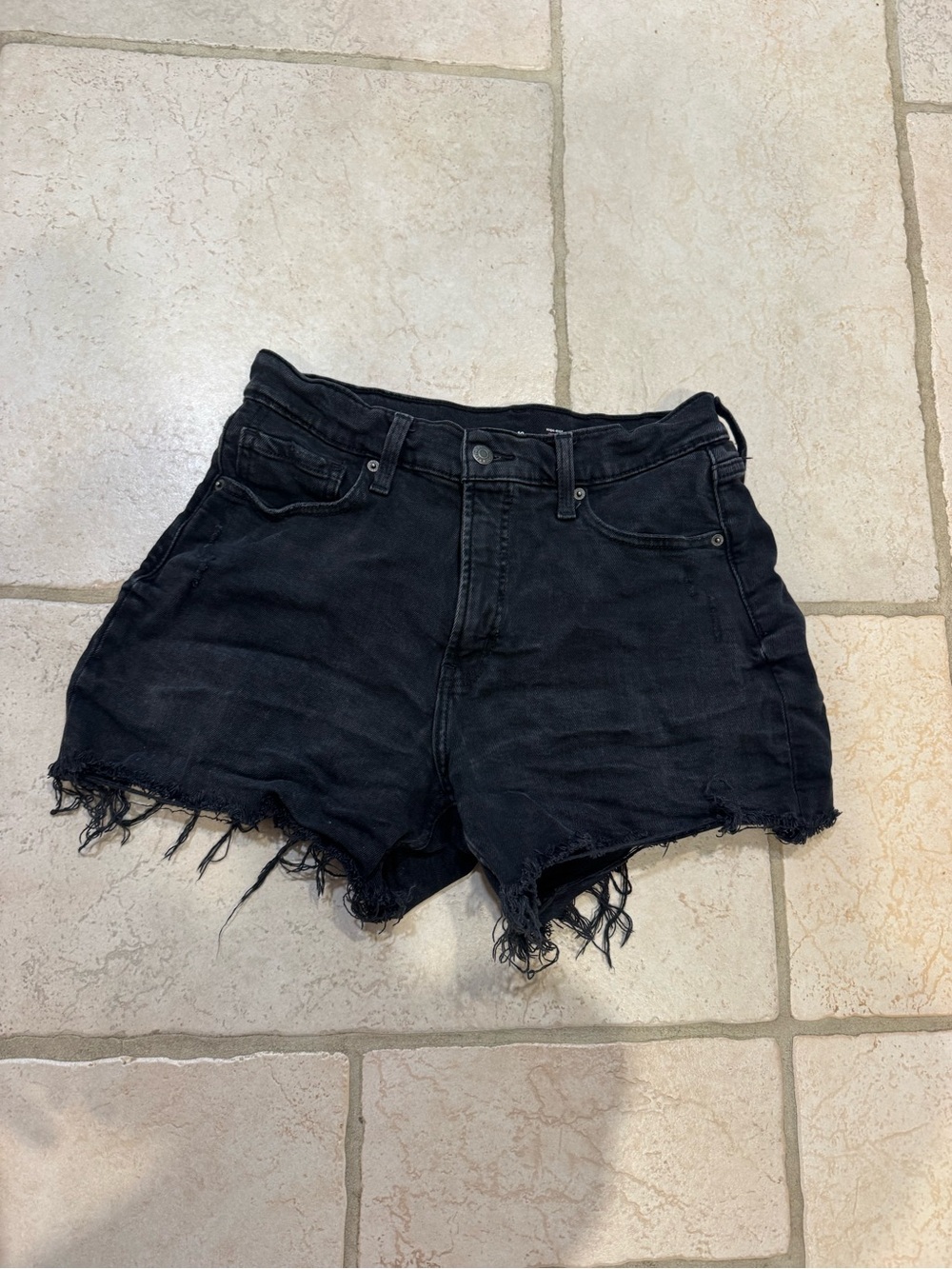 Black Distressed Women’s Denim Shorts
